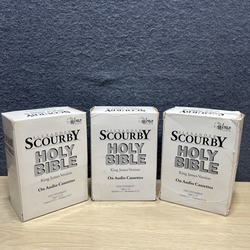 Lot Of Alexander Scourby Holy Bible King James Version Audio Cassettes (34) Read